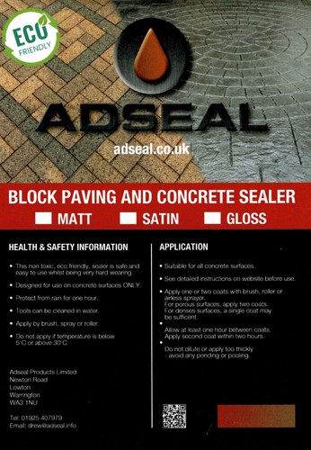 Block paving sealer - block,
