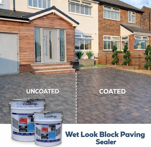 Block paving sealer wet look - block,
