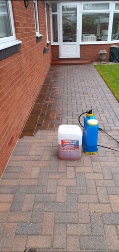 Wet look driveway - sealer, block